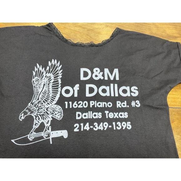 Vtg Harley Davidson 3D Emblem Womens V-Neck Lace Biker Crop Shirt Size Small - Picture 8 of 9